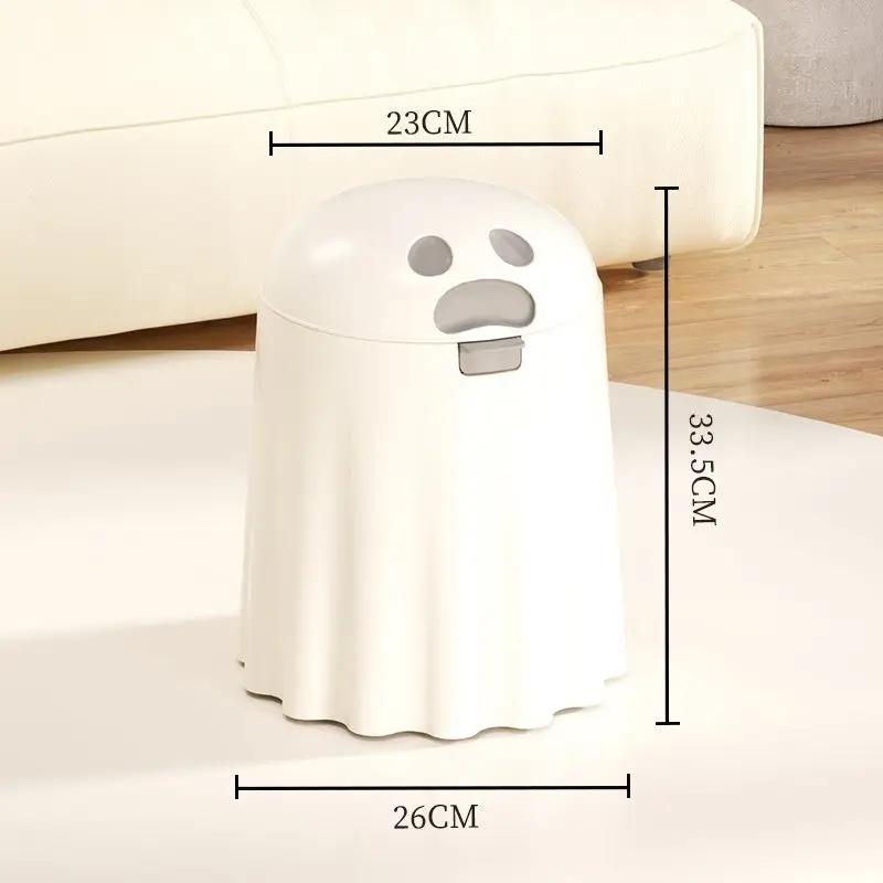 Weird Ghost Shape Wastebasket Press Type Recycle Bin with Lid Kitchen Trash Can Simple Living Room Storage Bucket Bathroom Bin
Weird Ghost Shape Wastebasket Press Type Recycle Bin with Lid Kitchen Trash Can Simple Living Room Storage Bucket Bathroom Bin