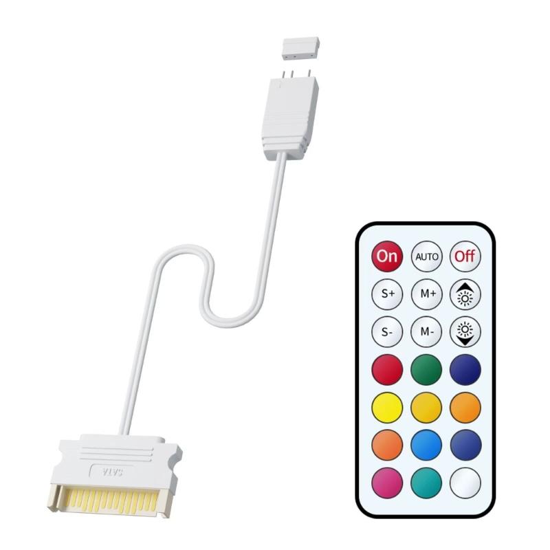 Контроллер питания ARGB-подсветки 15-контактный с дистанционным управлением 5V 3-контактный для DIY-кастомизации компьютера белый
Контроллер питания ARGB-подсветки 15-контактный с дистанционным управлением 5V 3-контактный для DIY-кастомизации компьютера белый