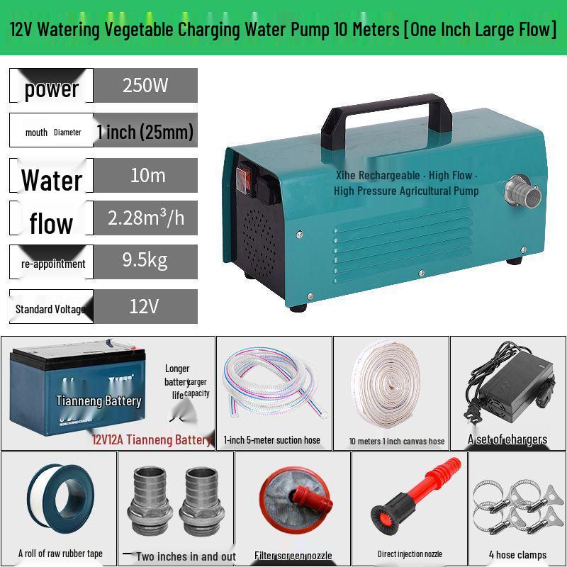 12V High Power Self-Priming Water Pump for Agricultural Irrigation and Outdoor Vegetable Watering
12V High Power Self-Priming Water Pump for Agricultural Irrigation and Outdoor Vegetable Watering