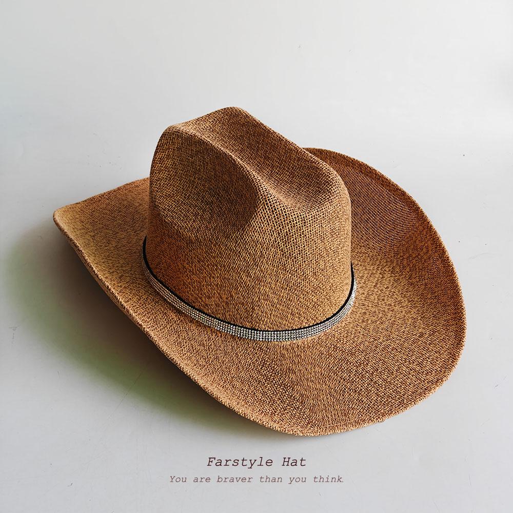 women hat cowboy wide brim straw hat Cowboy Hat Classic Vintage cowboy straw hat shining belt Out Unisex Curled Edge Men Sun Hat 56-58
women hat cowboy wide brim straw hat Cowboy Hat Classic Vintage cowboy straw hat shining belt Out Unisex Curled Edge Men Sun Hat 56-58