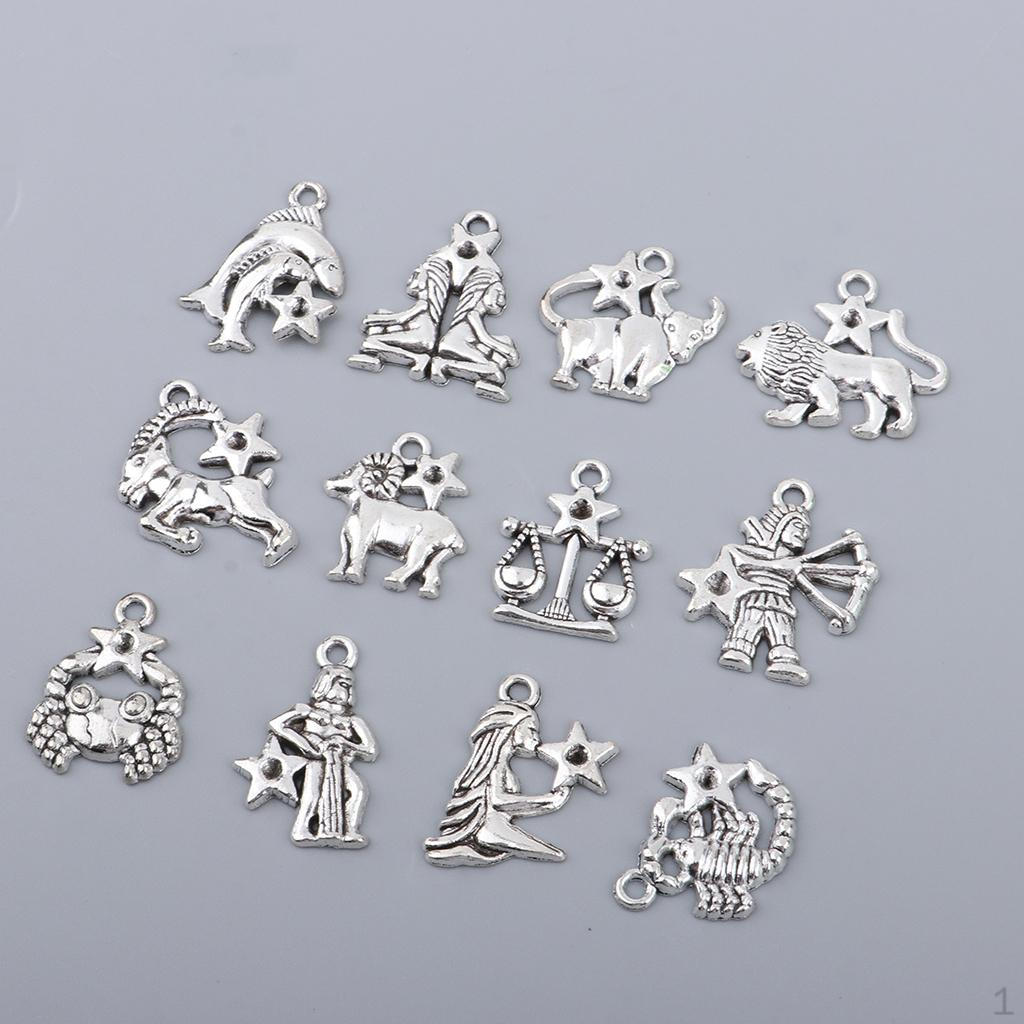 Sign Charms 12 Constellation Pendants Beads DIY for Necklace Bracelet Jewelry Making and Crafting Antique silver
Sign Charms 12 Constellation Pendants Beads DIY for Necklace Bracelet Jewelry Making and Crafting Antique silver