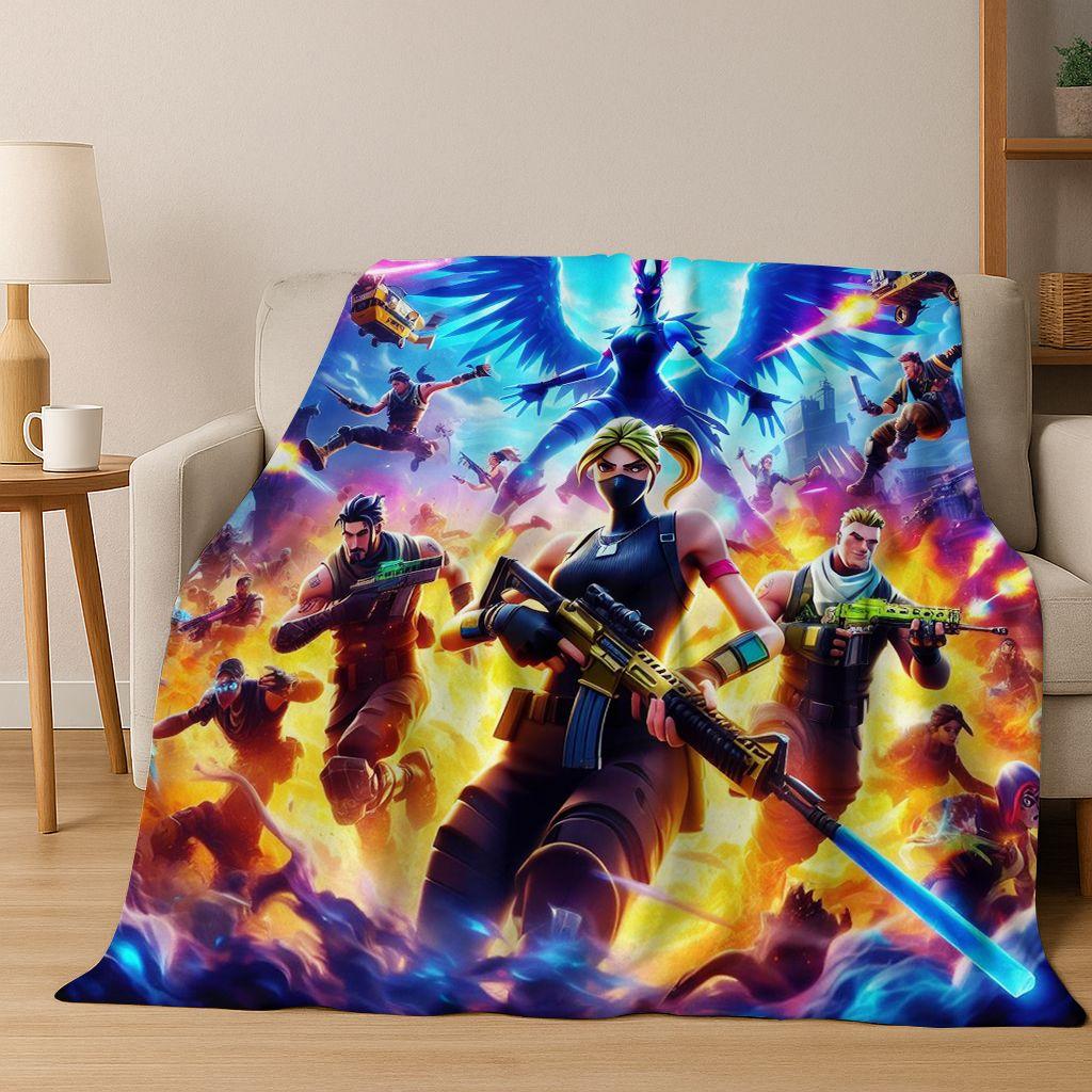 3D F-Fortnite Game Cartoon Flannel Blanket Soft Warm Throw Blanket for Bed Bedroom Room Living Room Travel Camping Kids Gift 75x90cm
3D F-Fortnite Game Cartoon Flannel Blanket Soft Warm Throw Blanket for Bed Bedroom Room Living Room Travel Camping Kids Gift 75x90cm