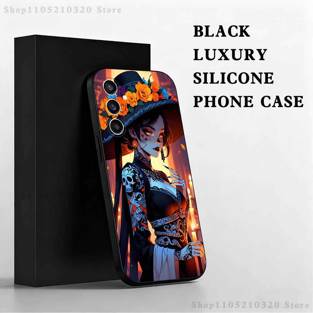 Skull Girl Catrina Mexican Phone Case For Samsung S25,S24,S21,S22,S23,S30,Ultra,S20,Plus,Fe,Lite,Note,10 Black Soft Shell SamsungA40
Skull Girl Catrina Mexican Phone Case For Samsung S25,S24,S21,S22,S23,S30,Ultra,S20,Plus,Fe,Lite,Note,10 Black Soft Shell SamsungA40