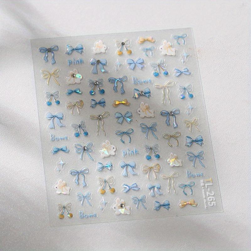 Cute and Sweet Cherry Bow Rabbit Pattern Nail Stickers - Blue and Pink Bow Ribbon Nail Decoration for Daily DIY - Laser Finish
Cute and Sweet Cherry Bow Rabbit Pattern Nail Stickers - Blue and Pink Bow Ribbon Nail Decoration for Daily DIY - Laser Finish