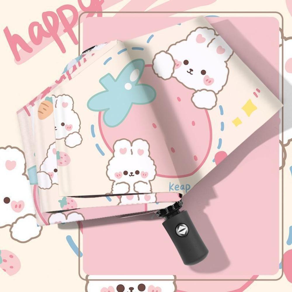 Strawberry Cartoon Animal Folding Sun Umbrella Letter Print Rabbit Automatic Umbrella Lady hand
Strawberry Cartoon Animal Folding Sun Umbrella Letter Print Rabbit Automatic Umbrella Lady hand