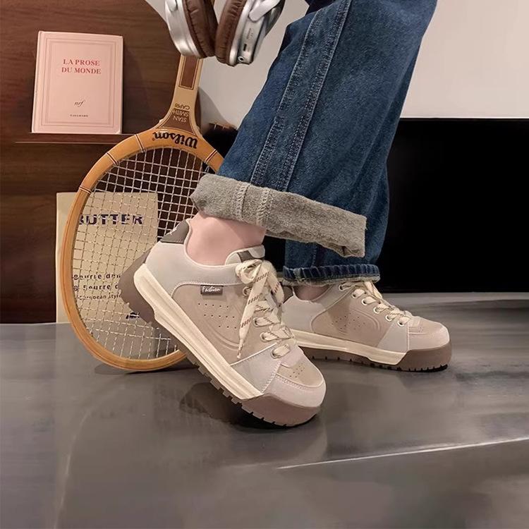 Autumn Color Blocked Thick Soled Women s Sneakers Retro Height Increasing Casual Shoes Breathable Board Shoes Zapatos De Mujer 40 хакі
Autumn Color Blocked Thick Soled Women s Sneakers Retro Height Increasing Casual Shoes Breathable Board Shoes Zapatos De Mujer 40 хакі