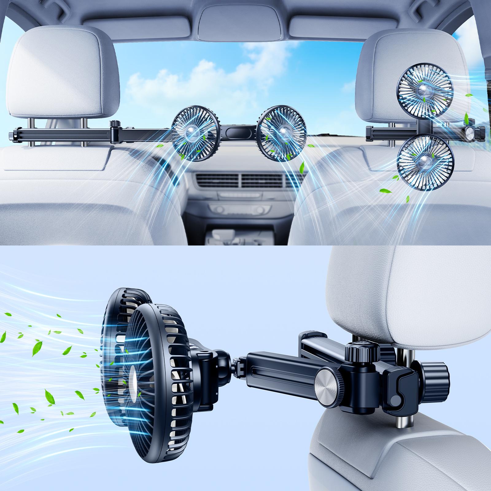 Eary Car Dual-Head USB Fan Long Arm for Backseat Headrest Multi-Angle Adjustable Air Cooling Fan 3-Speeds Powerful Cold Airflow
Eary Car Dual-Head USB Fan Long Arm for Backseat Headrest Multi-Angle Adjustable Air Cooling Fan 3-Speeds Powerful Cold Airflow