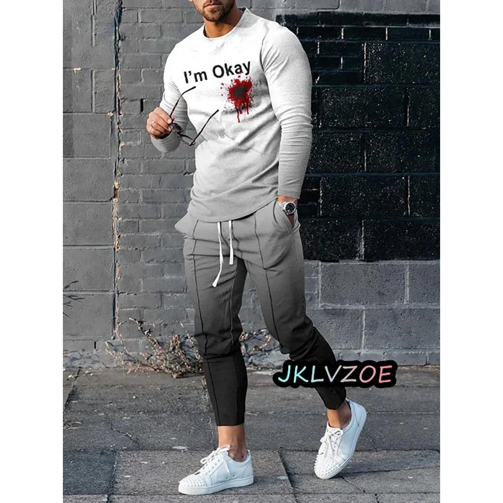 Мужской спортивный костюм, модный длинный рукав, футболка, брюки, костюмы, комплект из 2 предметов, спортивная одежда, мужской повседневный наряд, осенний комплект с круглым вырезом и брюками для бега XL
Мужской спортивный костюм, модный длинный рукав, футболка, брюки, костюмы, комплект из 2 предметов, спортивная одежда, мужской повседневный наряд, осенний комплект с круглым вырезом и брюками для бега XL