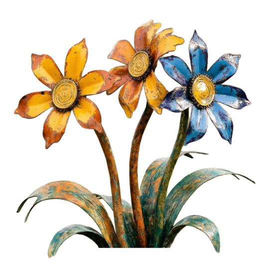 Retro Flower Garden Stake, Distressed Metal Flower Sculpture, Colorful Flowers Yard Art Stake, Rustic Outdoor Decoration for Lawn Pathway 1pc
Retro Flower Garden Stake, Distressed Metal Flower Sculpture, Colorful Flowers Yard Art Stake, Rustic Outdoor Decoration for Lawn Pathway 1pc