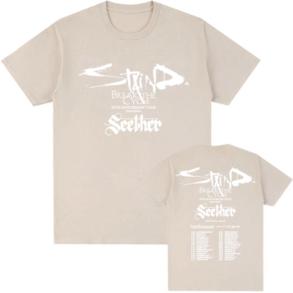 Staind Break The Cycle 25th Anniversary Tour 2026 T-shirt Seether Band Heavy Mental Fashion Tshirts Unisex Streetwear Print Tee L
Staind Break The Cycle 25th Anniversary Tour 2026 T-shirt Seether Band Heavy Mental Fashion Tshirts Unisex Streetwear Print Tee L