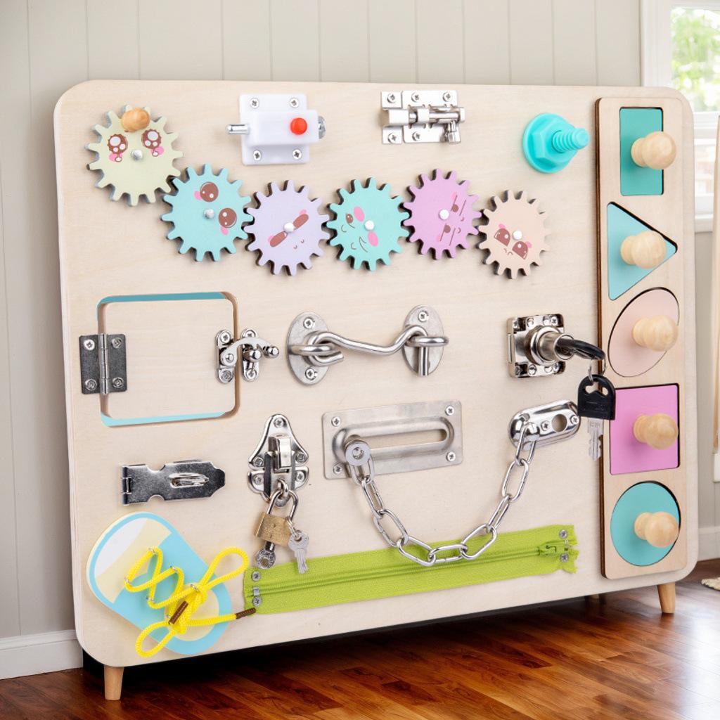Montessori Wooden Busy Board: Early Education Puzzle with Gears, Unlocking, Zipper & Shape Matching
Montessori Wooden Busy Board: Early Education Puzzle with Gears, Unlocking, Zipper & Shape Matching