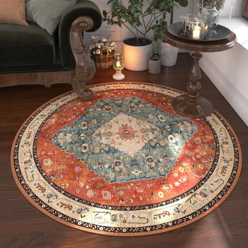 Retro Round Carpets Soft Anti-slip Easy To Clean Bohemia Sofa Rug Living Room Bedroom Floor Mat Yoga Mat Gift Home Decor 60cmx60cm
Retro Round Carpets Soft Anti-slip Easy To Clean Bohemia Sofa Rug Living Room Bedroom Floor Mat Yoga Mat Gift Home Decor 60cmx60cm