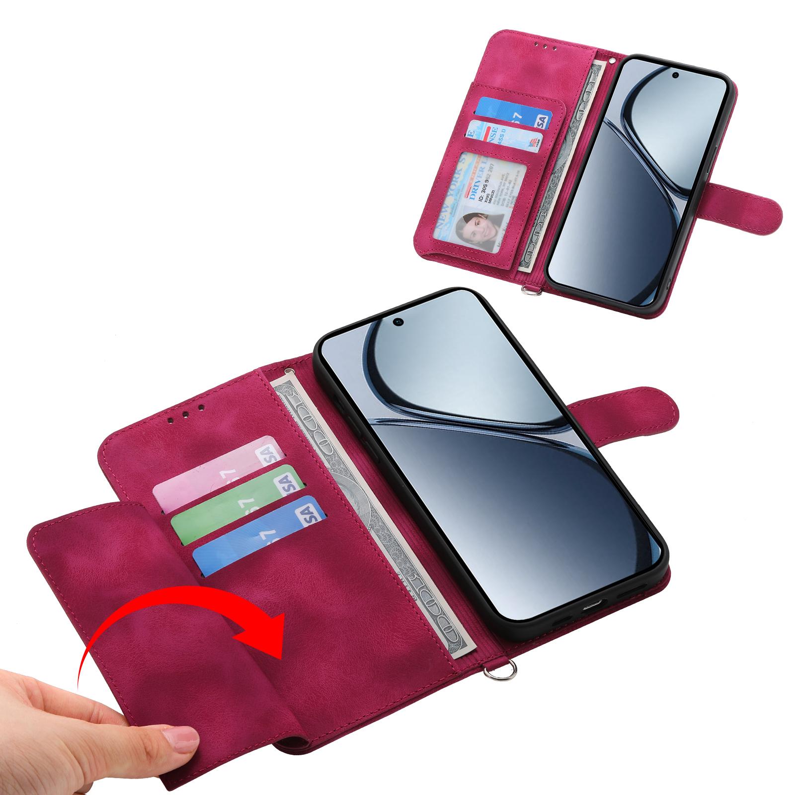 For Realme C75 4G/V60 Pro 5G Case Flower Pattern PU Leather Wallet Phone Cover with Strap Wine Red
For Realme C75 4G/V60 Pro 5G Case Flower Pattern PU Leather Wallet Phone Cover with Strap Wine Red