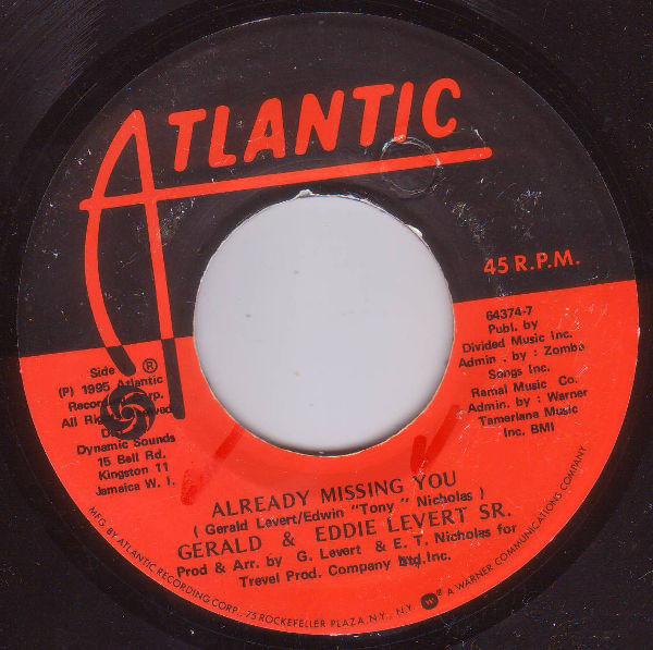 7inch Record GERALD LEVERT EDDIE LEVERT Already Missing You 643747 Atlantic 1995 Jamaica SoulFunk Used
7inch Record GERALD LEVERT EDDIE LEVERT Already Missing You 643747 Atlantic 1995 Jamaica SoulFunk Used