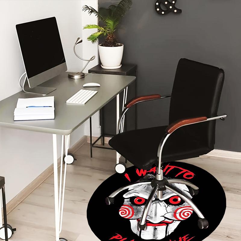 1pc Jigsaw Mask Horror Game Round carpet, Made of Polyester,Perfect for Decorating Office Chairs, Living Rooms 80cm
1pc Jigsaw Mask Horror Game Round carpet, Made of Polyester,Perfect for Decorating Office Chairs, Living Rooms 80cm