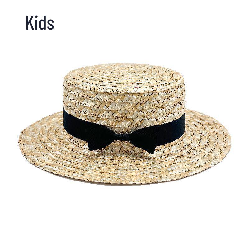 Летняя солнцезащитная шляпа для родителей и детей - Детская соломенная пляжная шляпа для девочек Adjustable