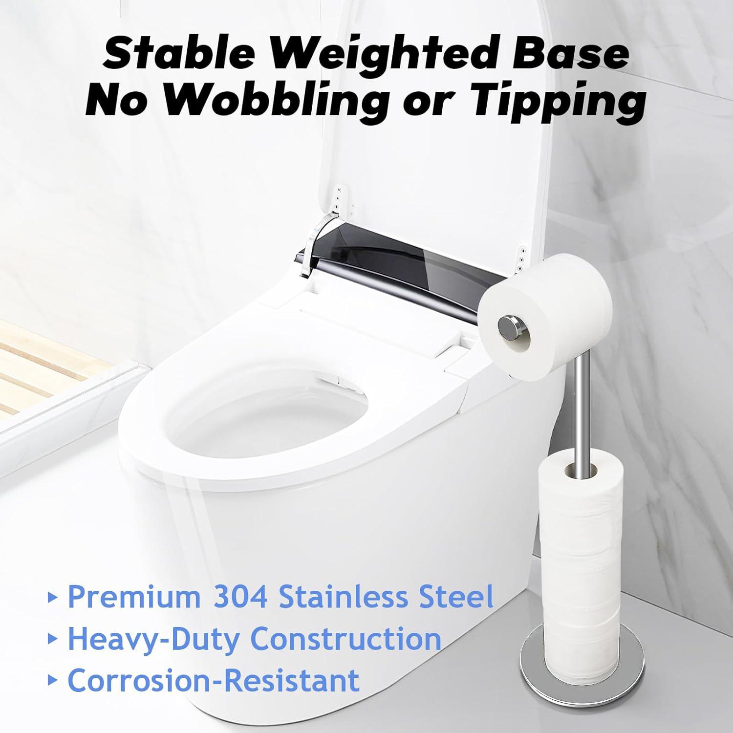 Toilet Paper Holder with Weighted Base Stainless Steel Toilet Paper Holder Free Standing Paper Storage Organizer for Bathroom серебряный
Toilet Paper Holder with Weighted Base Stainless Steel Toilet Paper Holder Free Standing Paper Storage Organizer for Bathroom серебряный