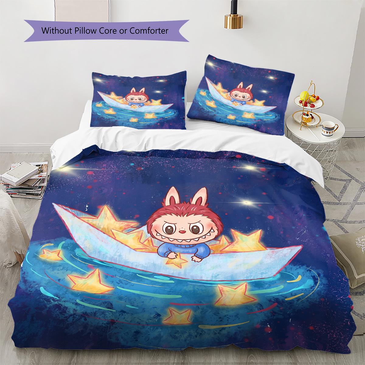 Labubu Pattern Bedding Quilt Set Quilt Cover Pillowcase Home Decoration Birthday Gift (1 * duvet cover + 2 * pillowcase, without core) 135x200cm
Labubu Pattern Bedding Quilt Set Quilt Cover Pillowcase Home Decoration Birthday Gift (1 * duvet cover + 2 * pillowcase, without core) 135x200cm