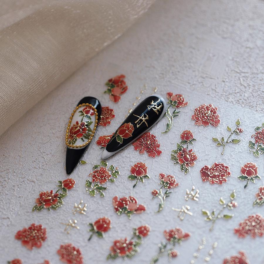 TENSOR Gold Matte Flower Nail Stickers M-851 Series - Self-Adhesive Hot Stamping Design
TENSOR Gold Matte Flower Nail Stickers M-851 Series - Self-Adhesive Hot Stamping Design