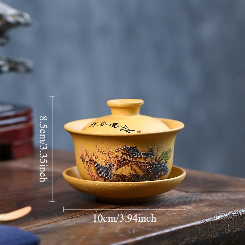 Duan Ni Lidded Bowl Chinese Jiangnan Carved Tea Bowl Household Tea Cup Kung Fu Large Capacity Tea Tasting Cup Hospitality 150ml
Duan Ni Lidded Bowl Chinese Jiangnan Carved Tea Bowl Household Tea Cup Kung Fu Large Capacity Tea Tasting Cup Hospitality 150ml