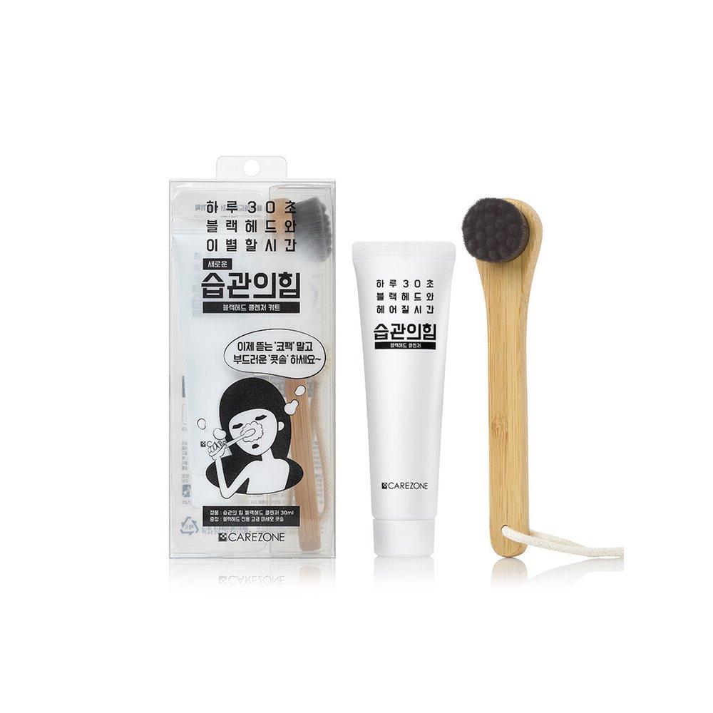 CARE ZONE Power of Habit Blackhead Cleansing Kit Cleanser 30 mL Contains 2 types of fine bristle nasal brushes
CARE ZONE Power of Habit Blackhead Cleansing Kit Cleanser 30 mL Contains 2 types of fine bristle nasal brushes