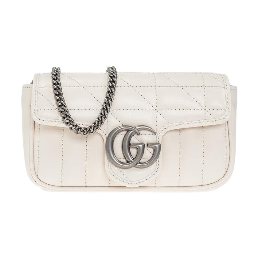 Gucci GG Marmont Mini Shoulder Bag White Quilted Leather Silver Hardware Chain Crossbody Bag for Women Evening Party Daily Commute 476433-DTD5N-9022 Basic Set (Bag+Dust Bag)
Gucci GG Marmont Mini Shoulder Bag White Quilted Leather Silver Hardware Chain Crossbody Bag for Women Evening Party Daily Commute 476433-DTD5N-9022 Basic Set (Bag+Dust Bag)