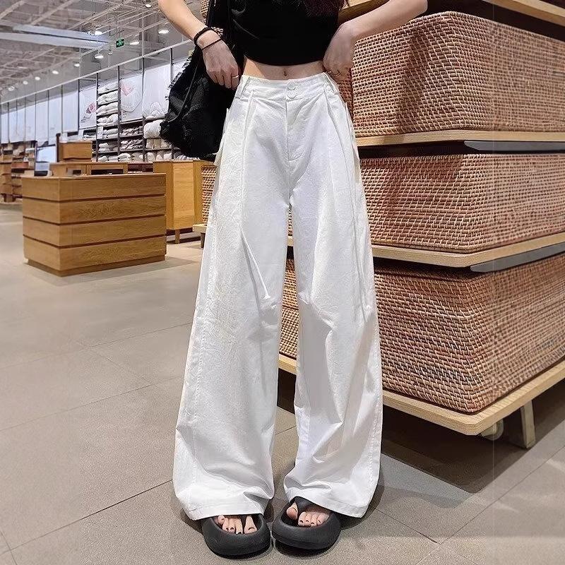 Plus Size Women s High-Waisted Wide-Leg Casual Pants - Spring/Autumn, Loose & Slimming, Floor-Length Draped Style S
Plus Size Women s High-Waisted Wide-Leg Casual Pants - Spring/Autumn, Loose & Slimming, Floor-Length Draped Style S