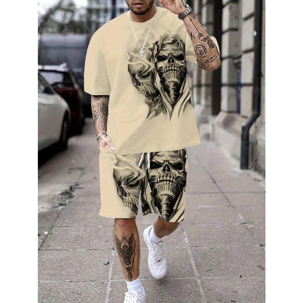 Men s Summer 3D Skull Print T-Shirt and Shorts Set - Creative White Casual Cool Street Oversized Clothing 6XL
Men s Summer 3D Skull Print T-Shirt and Shorts Set - Creative White Casual Cool Street Oversized Clothing 6XL