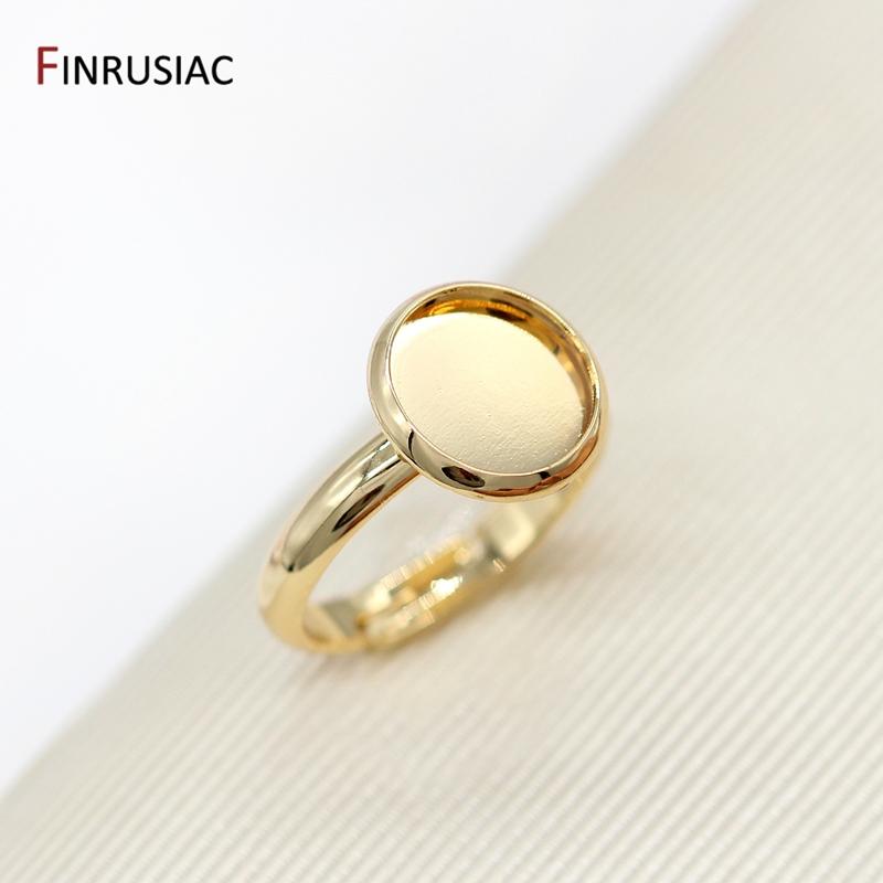 Jewelry Making Supplies 14K Gold Plated 10mm Ring Settings For DIY Women Ring Making Fittings wholesale 2 pieces
Jewelry Making Supplies 14K Gold Plated 10mm Ring Settings For DIY Women Ring Making Fittings wholesale 2 pieces