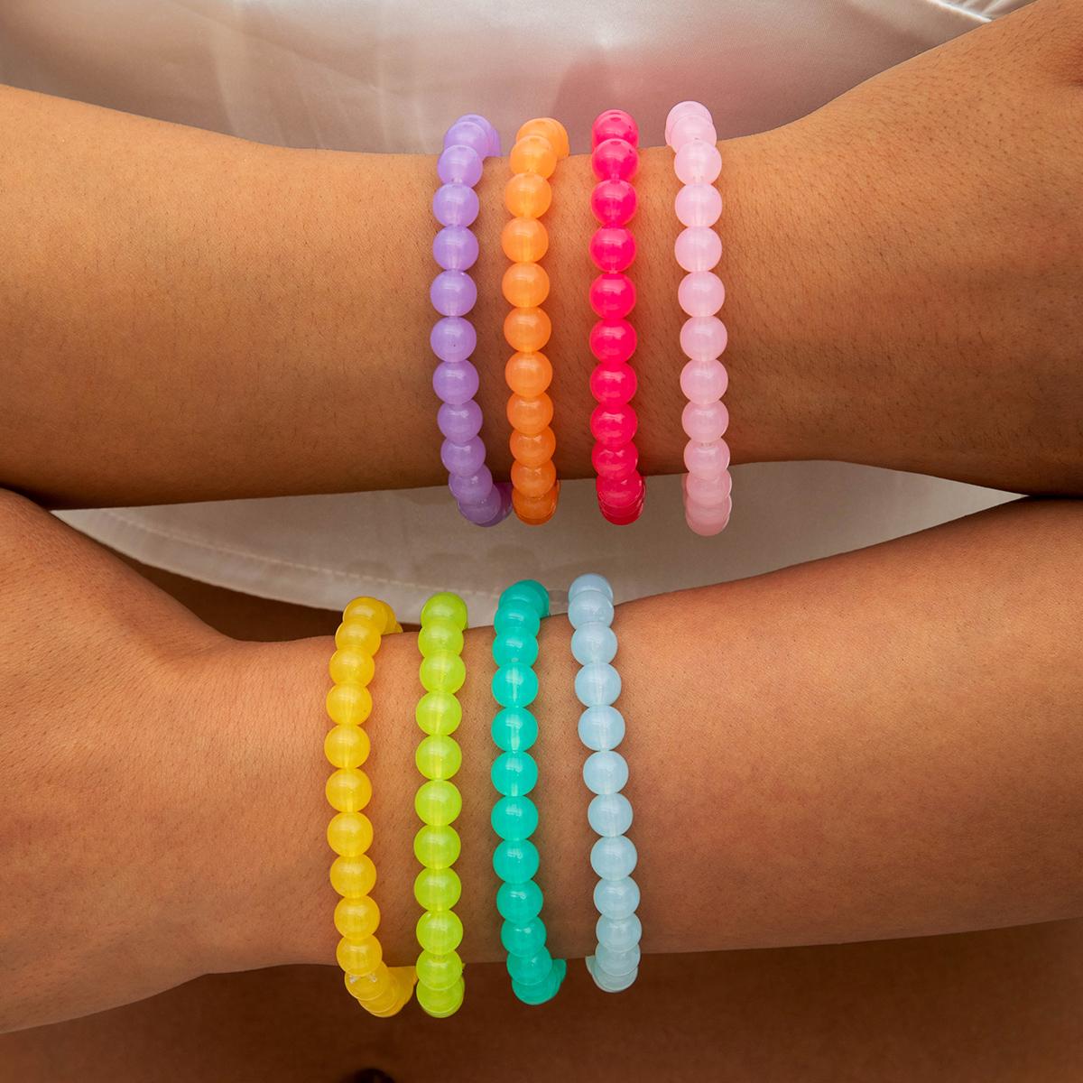 Cross Border Summer Dopamine Style Colorful Bead Bracelet for Women, Sweet Cute Style Acrylic Bracelet Set
Cross Border Summer Dopamine Style Colorful Bead Bracelet for Women, Sweet Cute Style Acrylic Bracelet Set