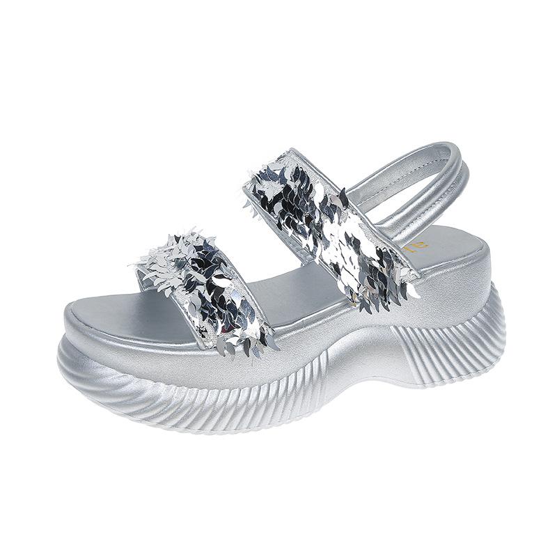 Silver sequined sandals women s outer wear 2025 summer new European and American style platform open-toed word with Roman sandals women 35 серебряный
Silver sequined sandals women s outer wear 2025 summer new European and American style platform open-toed word with Roman sandals women 35 серебряный