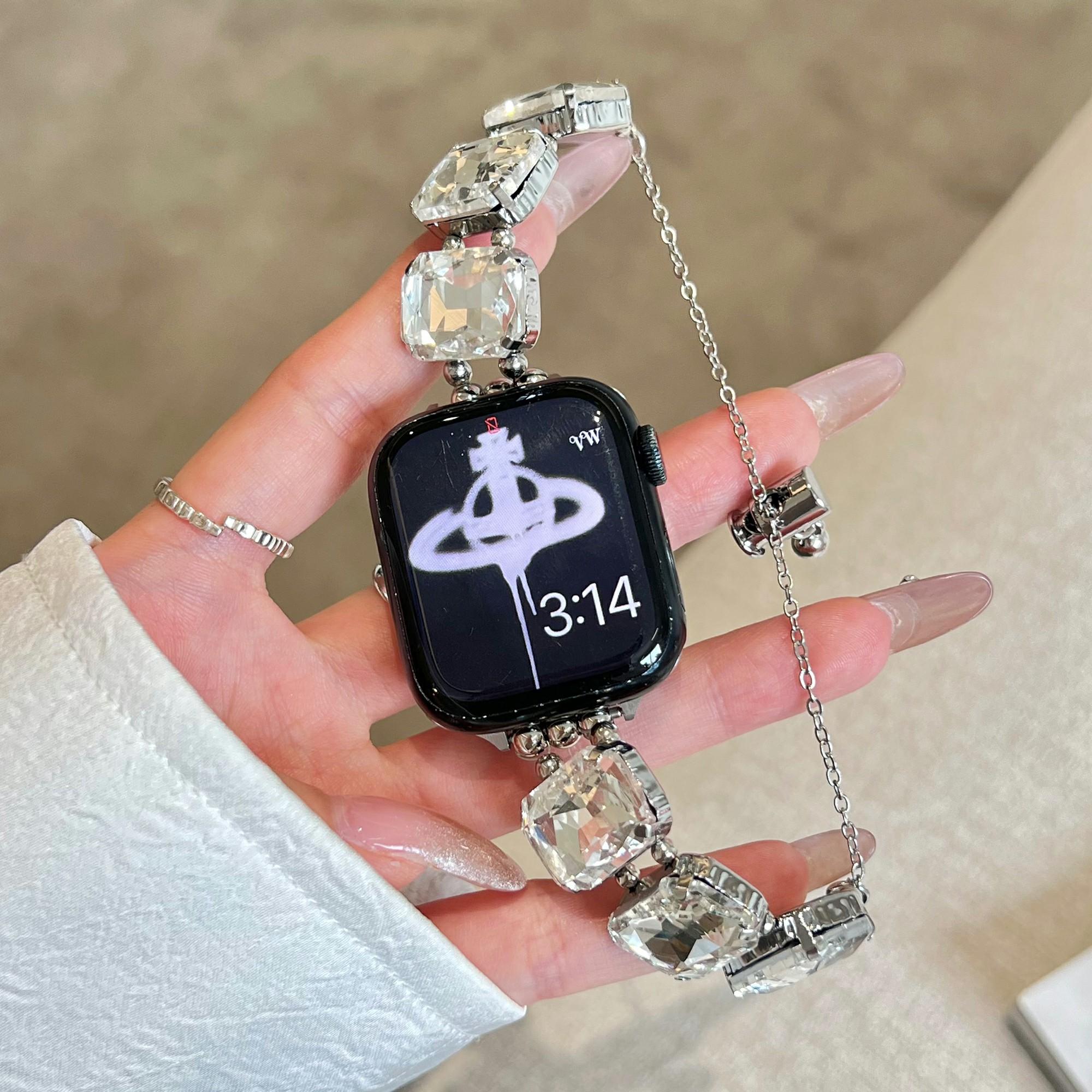 For Apple Watch Series 10 42mm/9 8 7 41mm/SE (2023) SE (2022) SE 6 5 4 40mm/3 2 1 38mm Bling Bands Drawstring Style Bracelet Green Diamond/Gold
For Apple Watch Series 10 42mm/9 8 7 41mm/SE (2023) SE (2022) SE 6 5 4 40mm/3 2 1 38mm Bling Bands Drawstring Style Bracelet Green Diamond/Gold