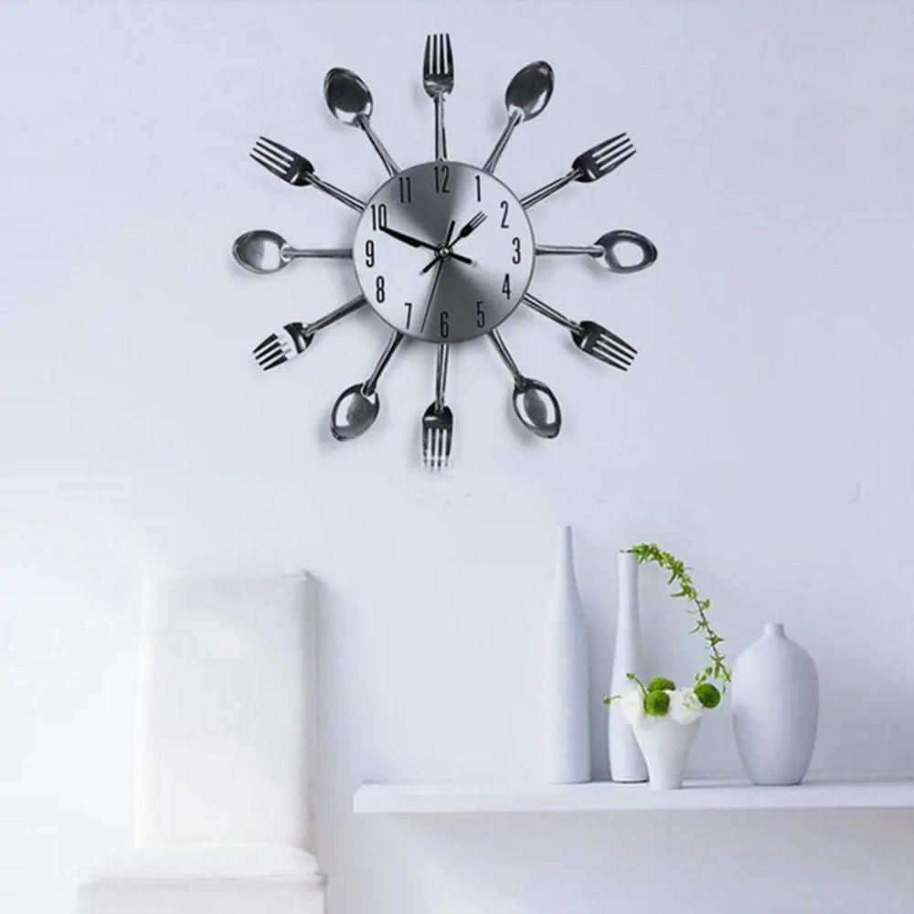Removable Cutlery Wall Clock 3D Metal Clock Room Home Decoration Decorative Horloge Living Room срібний
Removable Cutlery Wall Clock 3D Metal Clock Room Home Decoration Decorative Horloge Living Room срібний