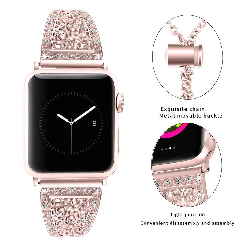 Frauen Diamant Band Für Apple Uhr Serie 7 6 SE 5/4/3 Armband edelstahl strap für iWatch 38/42 мм 40/44 мм 45 мм 41 мм 38mm-40mm-41mm срібний
Frauen Diamant Band Für Apple Uhr Serie 7 6 SE 5/4/3 Armband edelstahl strap für iWatch 38/42 мм 40/44 мм 45 мм 41 мм 38mm-40mm-41mm срібний