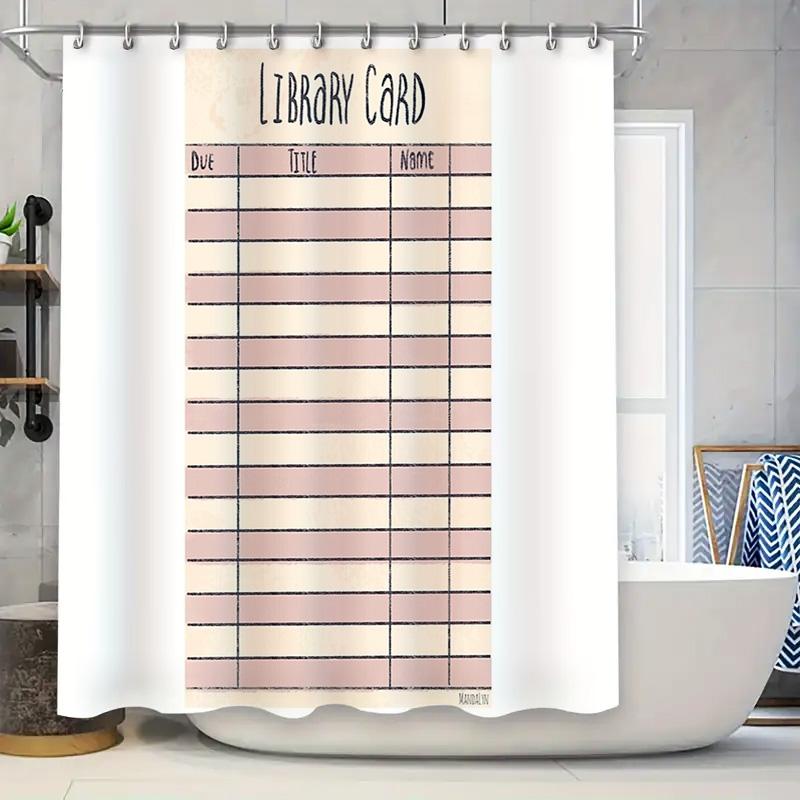 Vintage Library Card Shower Curtain Botanical Bookshelf Patterned Bath Decor Retro Reading Room Design Waterproof Fabric W60H190(CM)-1 Pcs
Vintage Library Card Shower Curtain Botanical Bookshelf Patterned Bath Decor Retro Reading Room Design Waterproof Fabric W60H190(CM)-1 Pcs