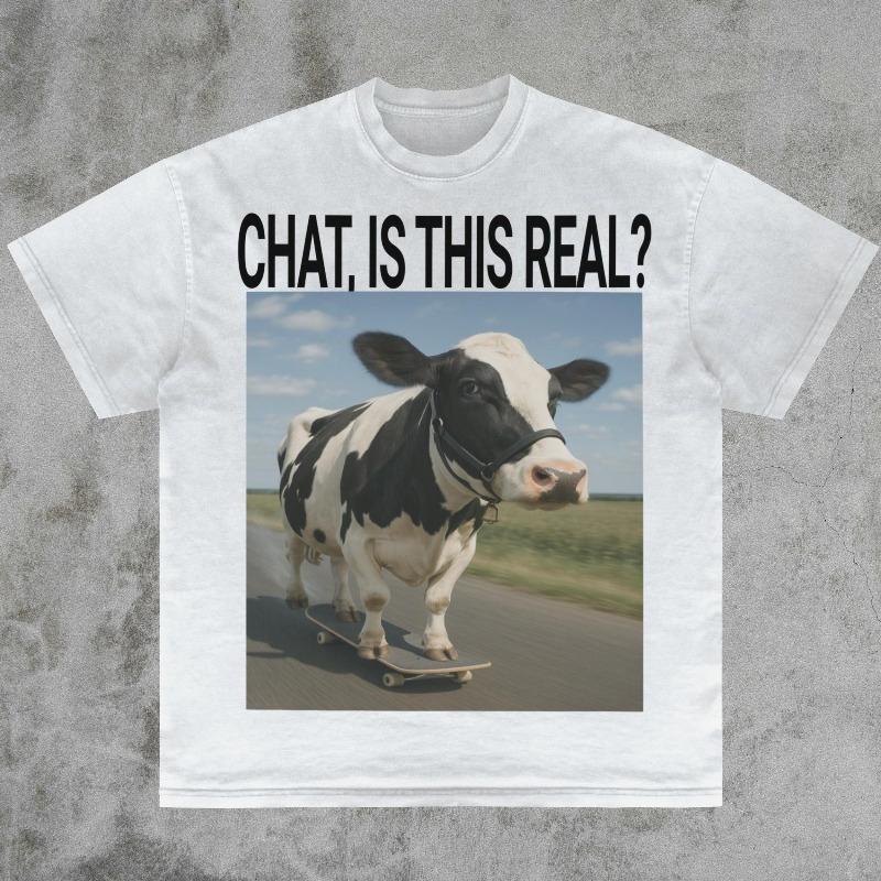 Chat Is This Real Ai Cow Shirt Inappropriate Gen Z Humor Iconic Slogan Brain Rot Dank Memes S
Chat Is This Real Ai Cow Shirt Inappropriate Gen Z Humor Iconic Slogan Brain Rot Dank Memes S