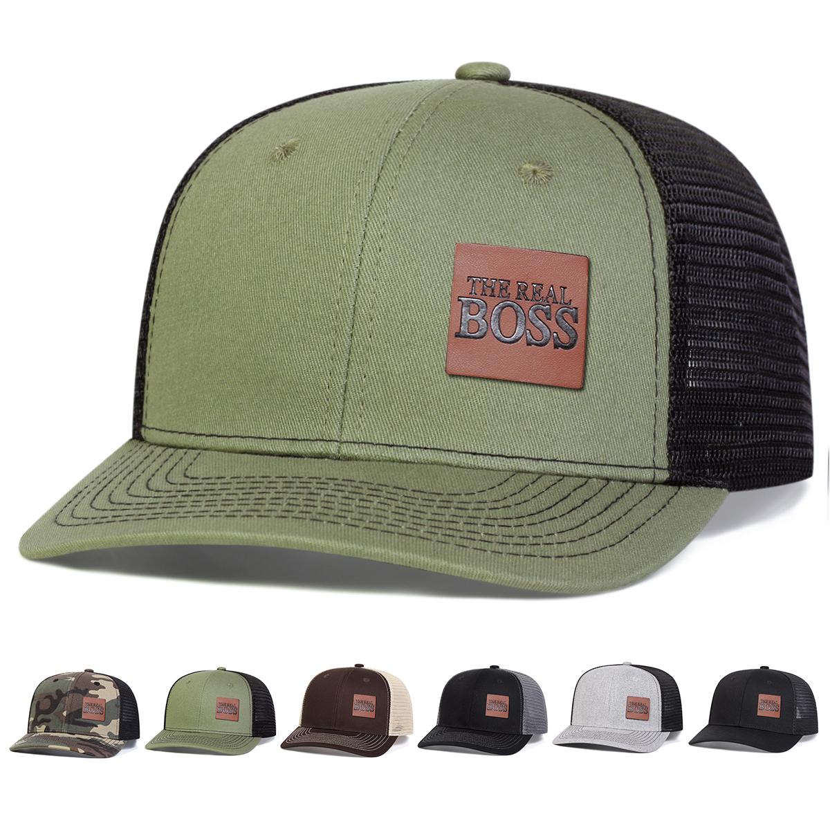 Unisex THE REAL BOSS Letter Brown Leather Label Baseball Net Caps Outdoor Adjustable Spring and Summer Casual Sunscreen Hat коричневий
Unisex THE REAL BOSS Letter Brown Leather Label Baseball Net Caps Outdoor Adjustable Spring and Summer Casual Sunscreen Hat коричневий
