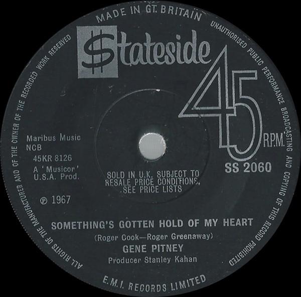 7inch Record GENE PITNEY Somethings Gotten Hold Of My Heart SS2060 Stateside 1967 UK Pop Used
7inch Record GENE PITNEY Somethings Gotten Hold Of My Heart SS2060 Stateside 1967 UK Pop Used