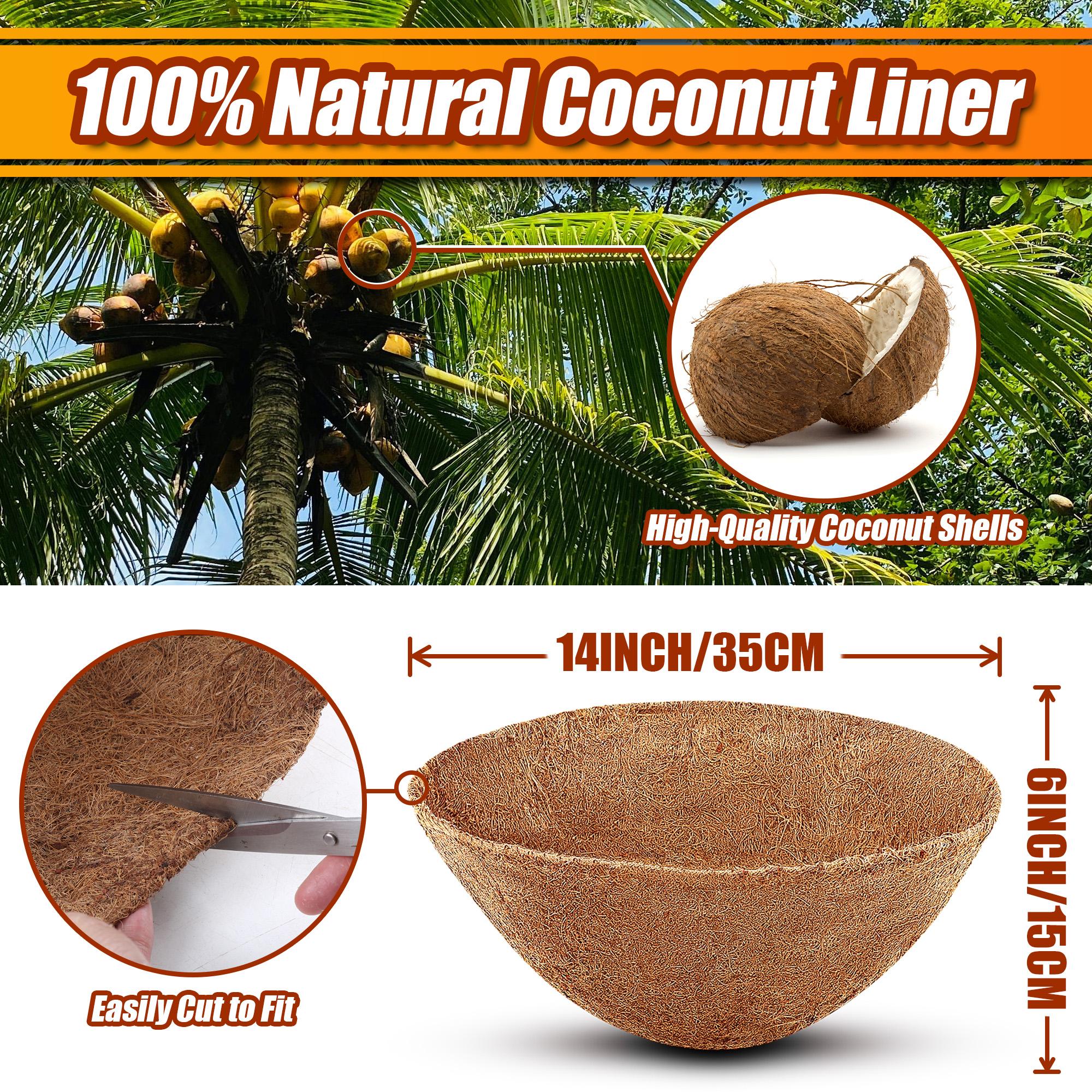 6pcs 14-inch Round Coconut Plant Liners | Hanging Baskets Inserted Into POTS, Suitable For Yard Garden Growers United States
6pcs 14-inch Round Coconut Plant Liners | Hanging Baskets Inserted Into POTS, Suitable For Yard Garden Growers United States