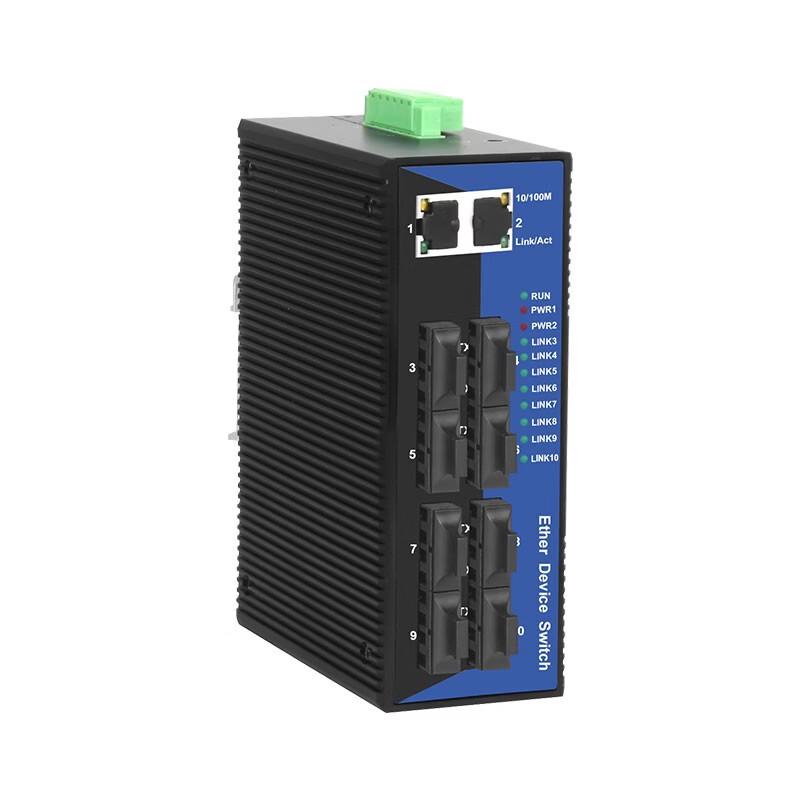 Maiwei 10-Port Industrial Fiber Optic Ethernet Switch
Maiwei 10-Port Industrial Fiber Optic Ethernet Switch