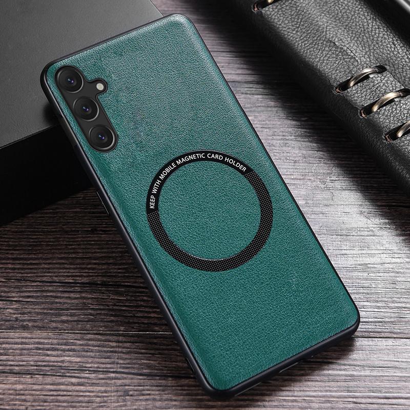 For Samsung Galaxy A54 5G Phone Cover Compatible with MagSafe Charger PU Leather+PC+TPU Phone Case Green
For Samsung Galaxy A54 5G Phone Cover Compatible with MagSafe Charger PU Leather+PC+TPU Phone Case Green