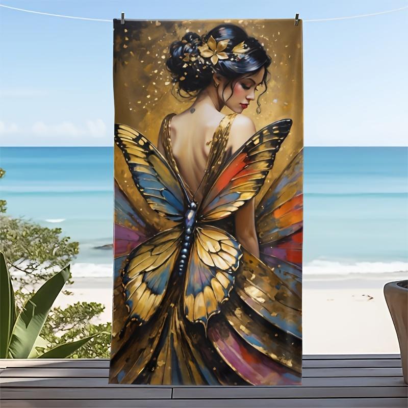 Dreamlike figure - butterfly polyester microfiber beach towel is highly absorbent, suitable for swimming and beach outings W40*H60(CM)
Dreamlike figure - butterfly polyester microfiber beach towel is highly absorbent, suitable for swimming and beach outings W40*H60(CM)