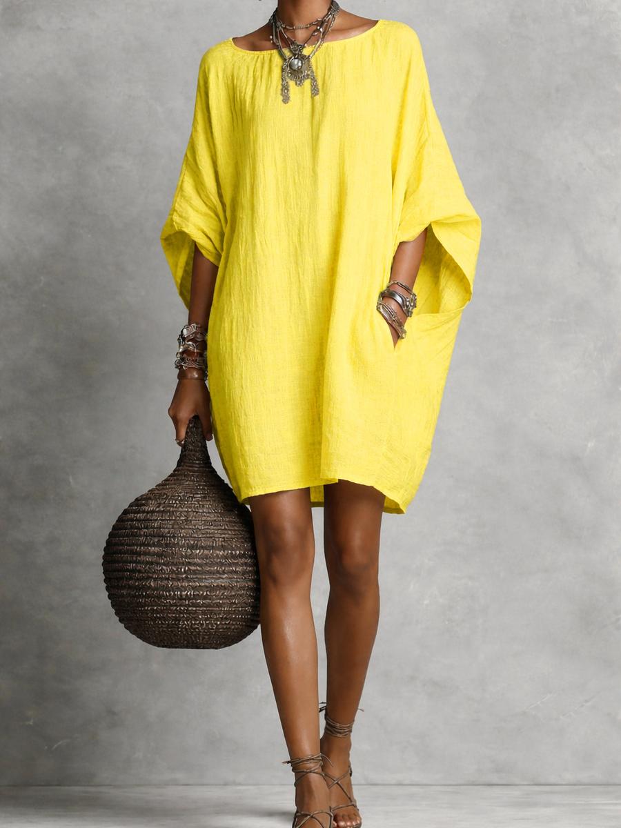 Women s Vintage Solid Color Temperament Long Sleeve Off-Shoulder Midi Dress Casual Linen Cotton Dress 5XL жовтий
Women s Vintage Solid Color Temperament Long Sleeve Off-Shoulder Midi Dress Casual Linen Cotton Dress 5XL жовтий
