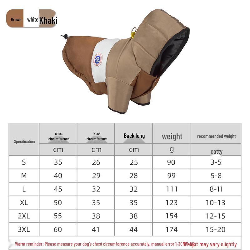 Толстая, теплая ветрозащитная одежда для питомцев от маленьких до средних собак - Осень и Зима 2XL (12-15 jin) Chest 55cm Back 38cm хаки/кофейный
Толстая, теплая ветрозащитная одежда для питомцев от маленьких до средних собак - Осень и Зима 2XL (12-15 jin) Chest 55cm Back 38cm хаки/кофейный