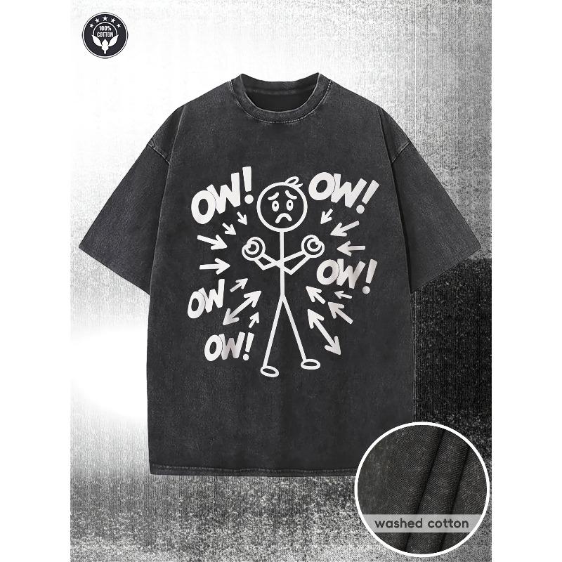 Washed, Distressed Stick Figure Design with Playful OW Text, High-Quality Fabric, Comfortable Casual Wear,Perfect for Everyday Outfits And Unique Gift S
Washed, Distressed Stick Figure Design with Playful OW Text, High-Quality Fabric, Comfortable Casual Wear,Perfect for Everyday Outfits And Unique Gift S