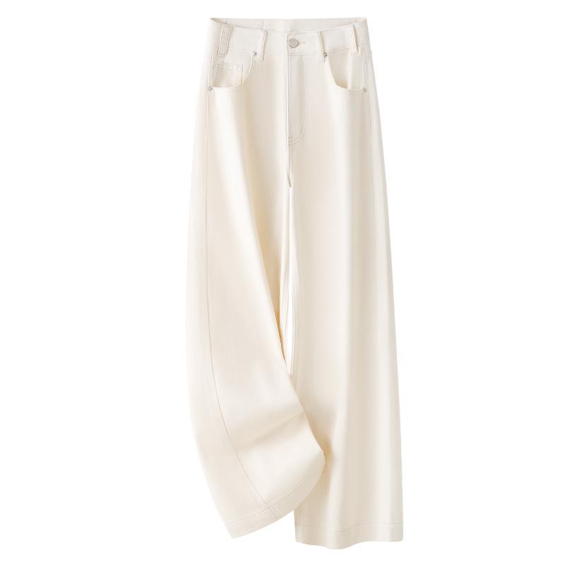 Женские джинсы цвета хаки с высокой посадкой и свободного кроя - Стройнящие и универсальные брюки с широкими штанинами, поступление весна 2025 Large
Женские джинсы цвета хаки с высокой посадкой и свободного кроя - Стройнящие и универсальные брюки с широкими штанинами, поступление весна 2025 Large