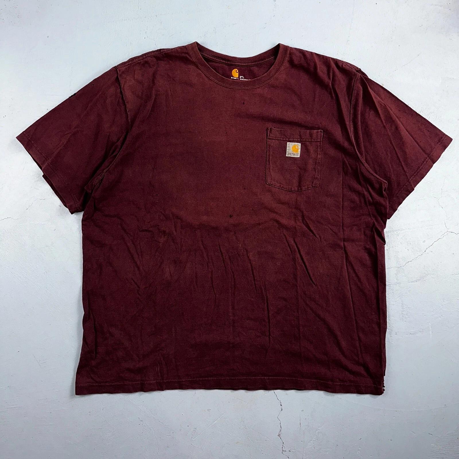 Мужская футболка Carhartt K87 PRT Fit с карманом 2XL Бордово-фиолетовая с протертостями и дырками 4XL
Мужская футболка Carhartt K87 PRT Fit с карманом 2XL Бордово-фиолетовая с протертостями и дырками 4XL