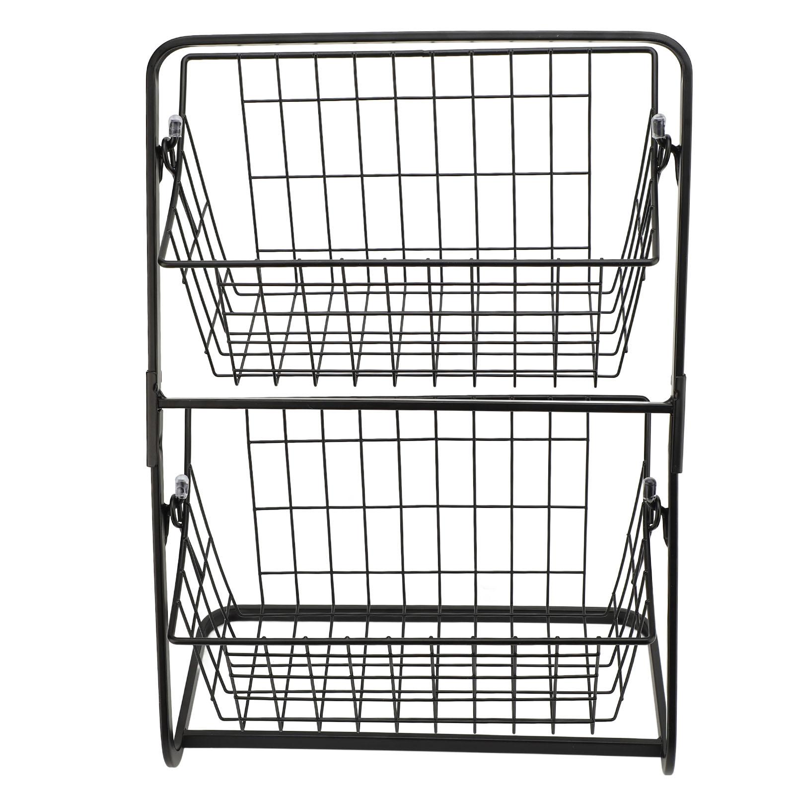 Kitchen Fruit Storage Basket Multipurpose Carbon Steel Mesh Hollow Design 2 Tier Fruit Basket Bowl for Kitchen Counter
Kitchen Fruit Storage Basket Multipurpose Carbon Steel Mesh Hollow Design 2 Tier Fruit Basket Bowl for Kitchen Counter