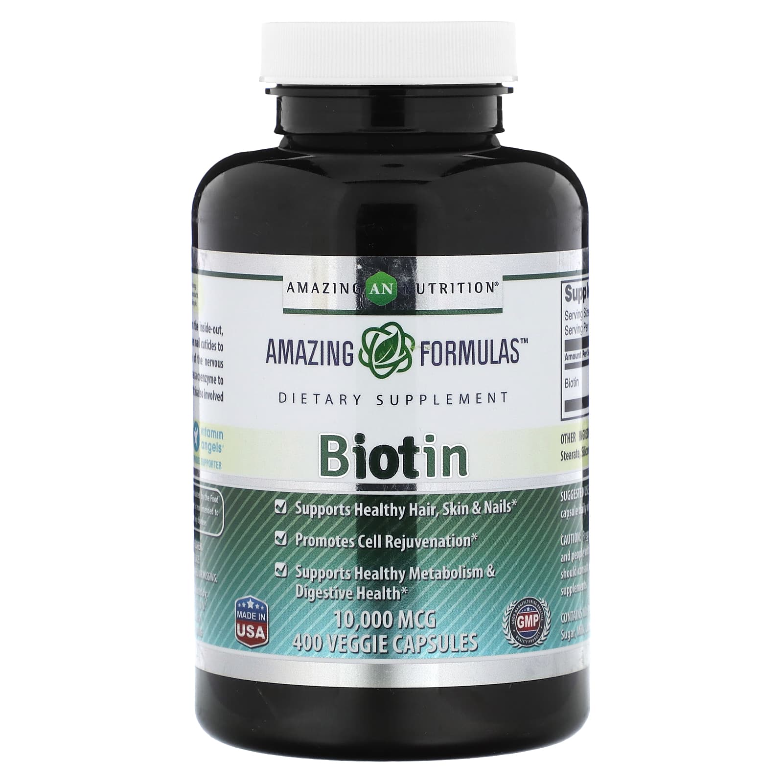Amazing Nutrition, Biotin, 10,000 mcg, 400 Veggie Capsules
Amazing Nutrition, Biotin, 10,000 mcg, 400 Veggie Capsules
