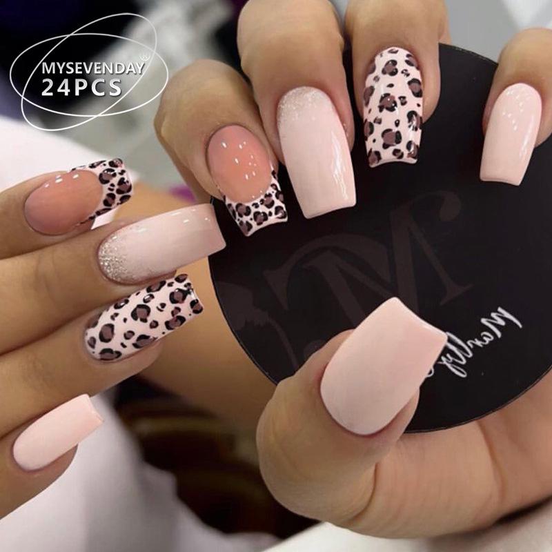 Wearable Short Leopard Print Nude False Nails - European & American Style Nail Art Patches Glue Style
Wearable Short Leopard Print Nude False Nails - European & American Style Nail Art Patches Glue Style